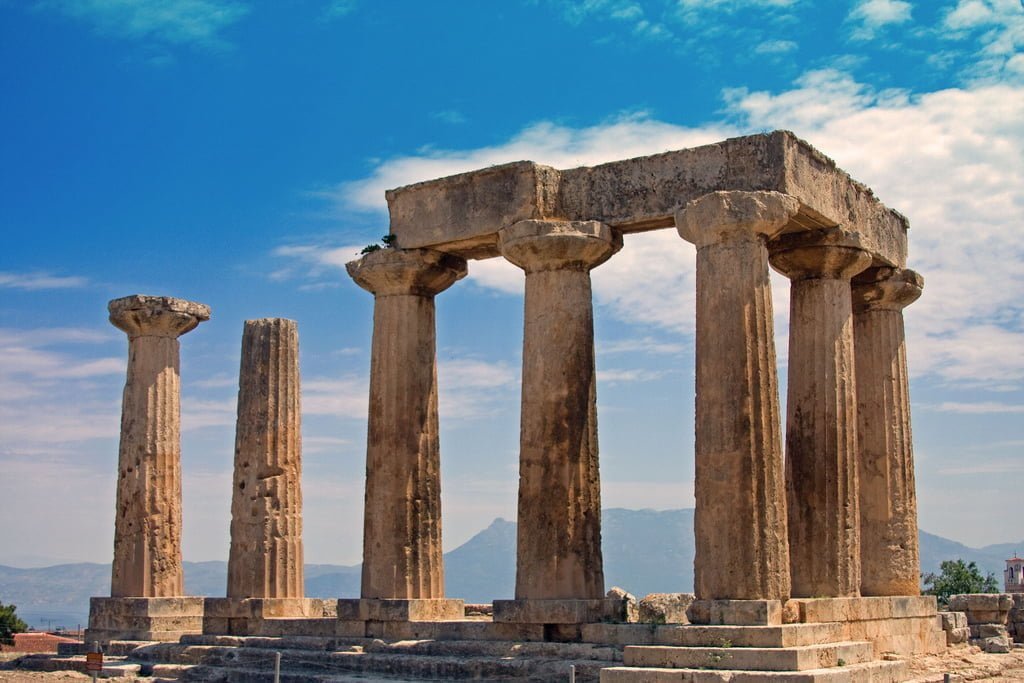 The Temple of Apollo at Ancient Corinth Greece splendid greece tours