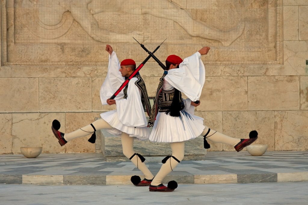 Greek Evzones change of the guard